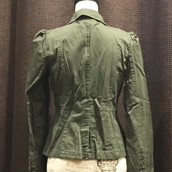 Ann Taylor LOFT green cotton blazer jacket size 4 - Picture 2 of 3